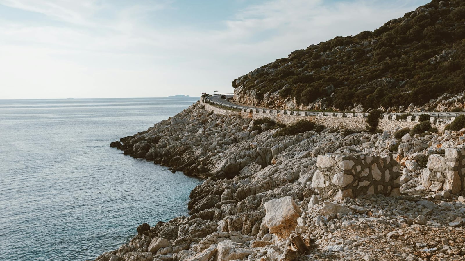 Coastal road beside the Adriatic