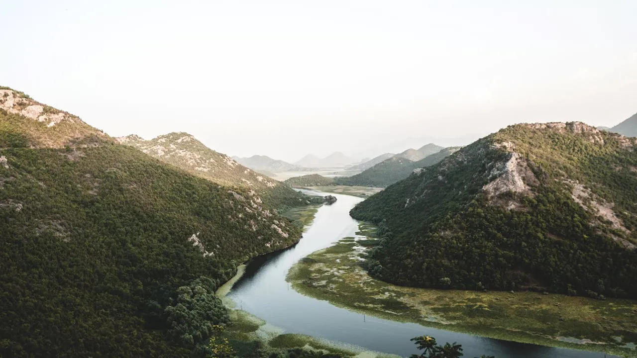 Lake Skadar, the largest lake in the Balkans, Montenegro